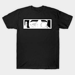 Denken Face Minimalist (NOT TRANSPARENT) - Sousou no Frieren or Frieren Beyond Journey's End Anime and Manga - Black and White Old Mage Characters - February Winter 2024 D9 SNF-154 T-Shirt